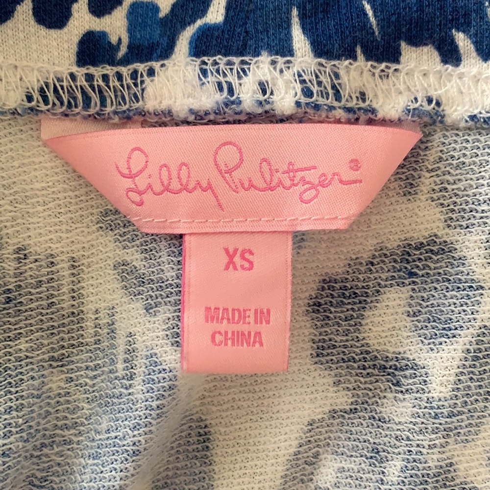 Lilly Pulitzer Angela jacket XS Blue white RARE Excellent Condition HTF Pelican - Picture 11 of 15